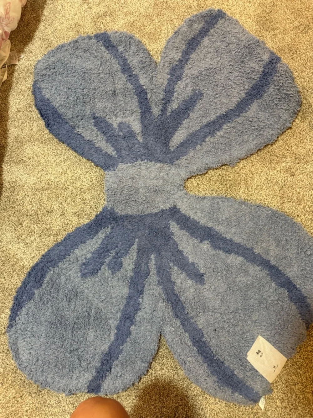 Urban Outfitters Blue Bow Shaped Bath Mat
